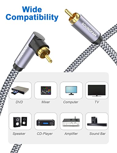 SOUNDFAM 90 Degree Subwoofer Cable