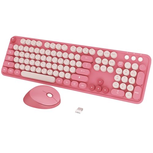 Image of Colorful Wireless Keyboard and Mouse for PC Laptop