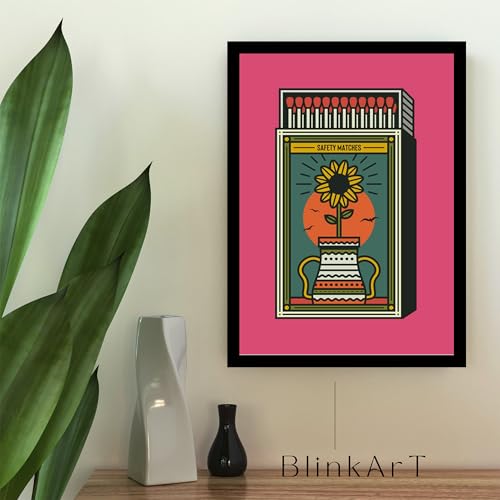 Image of BLINKART Trendy Abstract Wall Art Painting Print Design | Aesthetic Wall Decor Photo Artwork Frame Decoration Hanging For Home Bedroom Living Room Office Wall Decor | T073 | 13x10 Inches