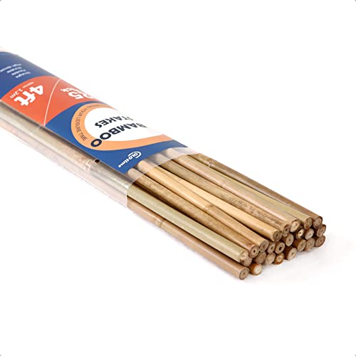 COLOtime Bamboo Stakes 4FT Garden Stakes Plant Stakes for Indoor and Outdoor Climbing Plants Poles Sticks Support Tomatoes Eggplants Beans 25 Pack by COLOtime - Used condition - US$20.59