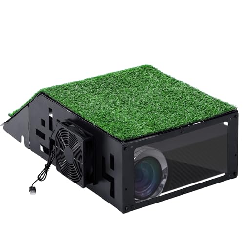 Saysurey Golf Simulator Projector Cover with Turf Floor Mounted Enclosure for LED Projector with...