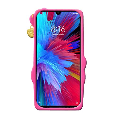 Image of Unirock Hello Kitty Back Case Cover for Redmi Note 7| 3D Cute Hello Kitty Case |Soft Silicone Rubber Back Cover with Pendant Kitty Cover for Redmi Note 7 (Pink)
