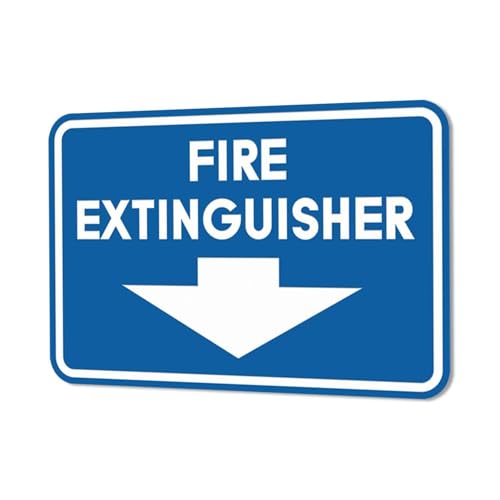 Image of Signs ByLITA Classic Framed Fire Extinguisher (Blue) - X-Large