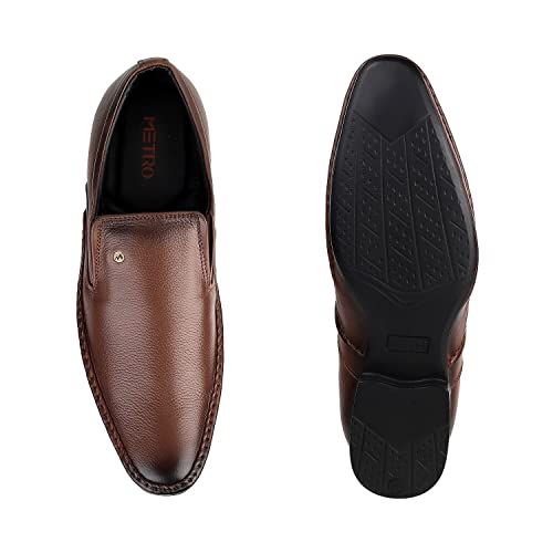 Image of Metro Men's Faux Leather Formal Stylish Moccasin Loafer Shoes