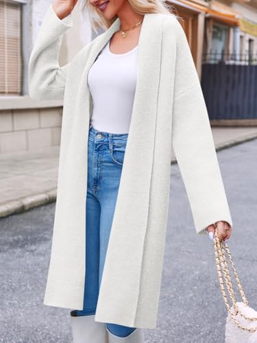 Image of Saodimallsu Womens Long Cardigan Sweaters Chunky Open Front Oversized Slouchy Knit Fall Trendy Coatigan Jackets