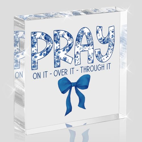 Blue Room Decor, Inspirational Christian Gifts for Women, Blue Floral...