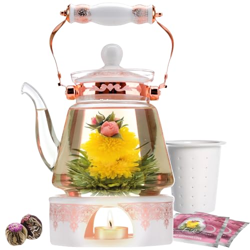 Teabloom Flowering Tea Chest - Curated Collection of 12 Gourmet Flowering Tea...