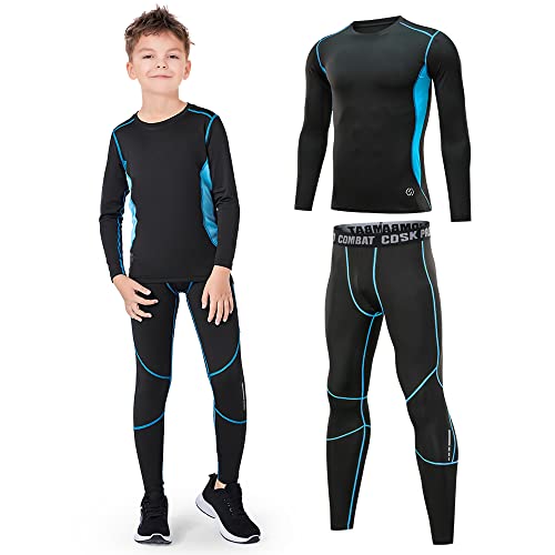 Intimo termico sci per bambini con un design a doppio flusso d'aria offre un'ottima traspirabilità, previene l'odore del corpo e mantiene il bambino asciutto e confortevole.Cintura allargata Riduci l'attrito e lo stress per i figli, assicurati che si avvolgano intorno al corpo e ti mantengano al caldo.