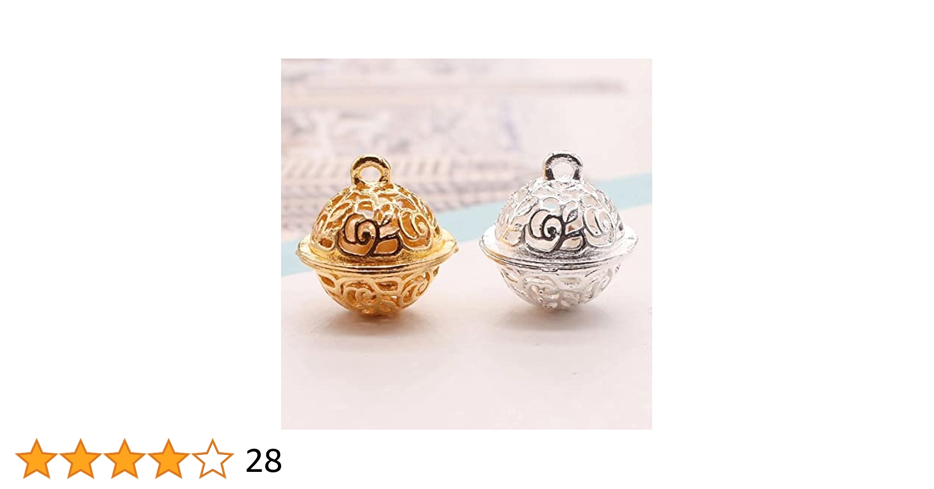 mady@ハンドメイドで人気のゴールド。 Amazon.co.jp: RICISUNG 4個入り 鈴 ゴールド 手芸用品 金鈴