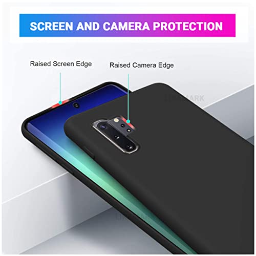 Image of LIRAMARK Liquid Silicone Soft Back Cover Case for Samsung Galaxy Note 10 Plus /Note 10+ (Black)