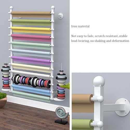 Organizador de cintas de pared de metal para manualidades paquete de 2 3