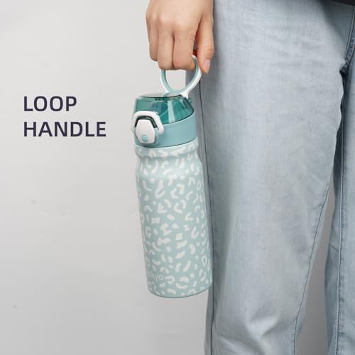 Image of Konokyo 18 oz Insulated Stainless Steel Sports Water Bottle with Straw Lid