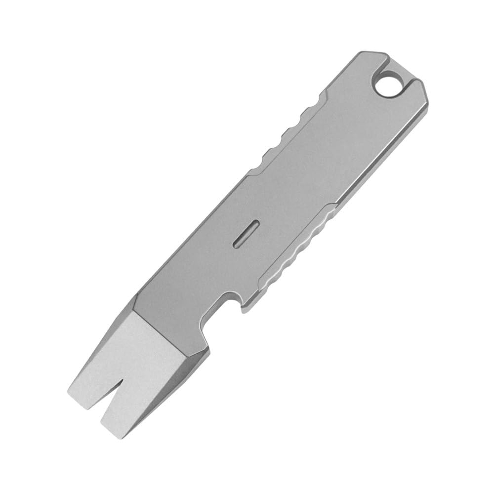 Pry Bar In Titanio TC4 Portachiavi - Multifunzione Con Apribottiglie E Taglio - Foto 9