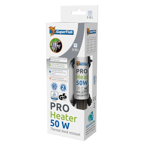 Superfish Pro Heater 50W for Aquariums sized 0-30L (17cm)
