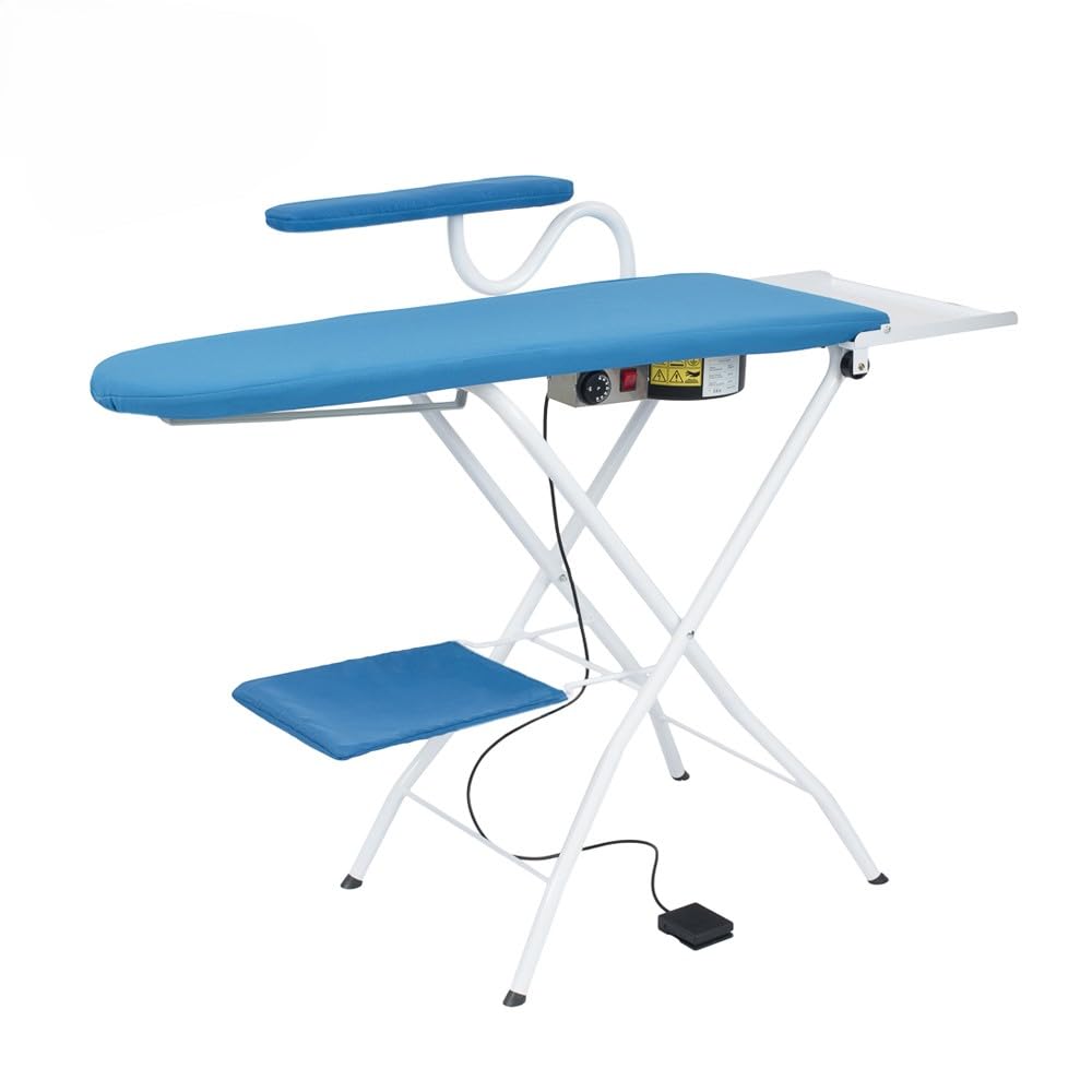 EOLO Asse da Stiro AS03 V4 Professionale Piano Riscaldato Aspirante Stabile Richiudibile Termostato Regolazione Temperatura Altezza Regolabile Braccetto Stiramaniche Garanzia 5 Anni A++ Made in Italy