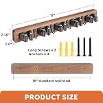 IMILLET Broom Holder Wall Mount, Rustic Broom Hanger for Laundry Room - Image 3
