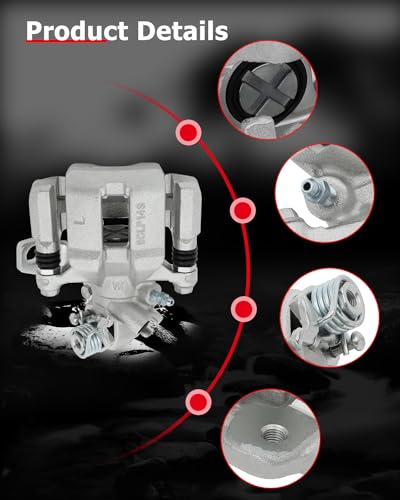 Image of cciyu 19B3299 Rear Left Brake Caliper With Bracket For Acura For CSX 2006-2011,For Acura For ILX 2013-2018,For Honda For Civic 2006-2015