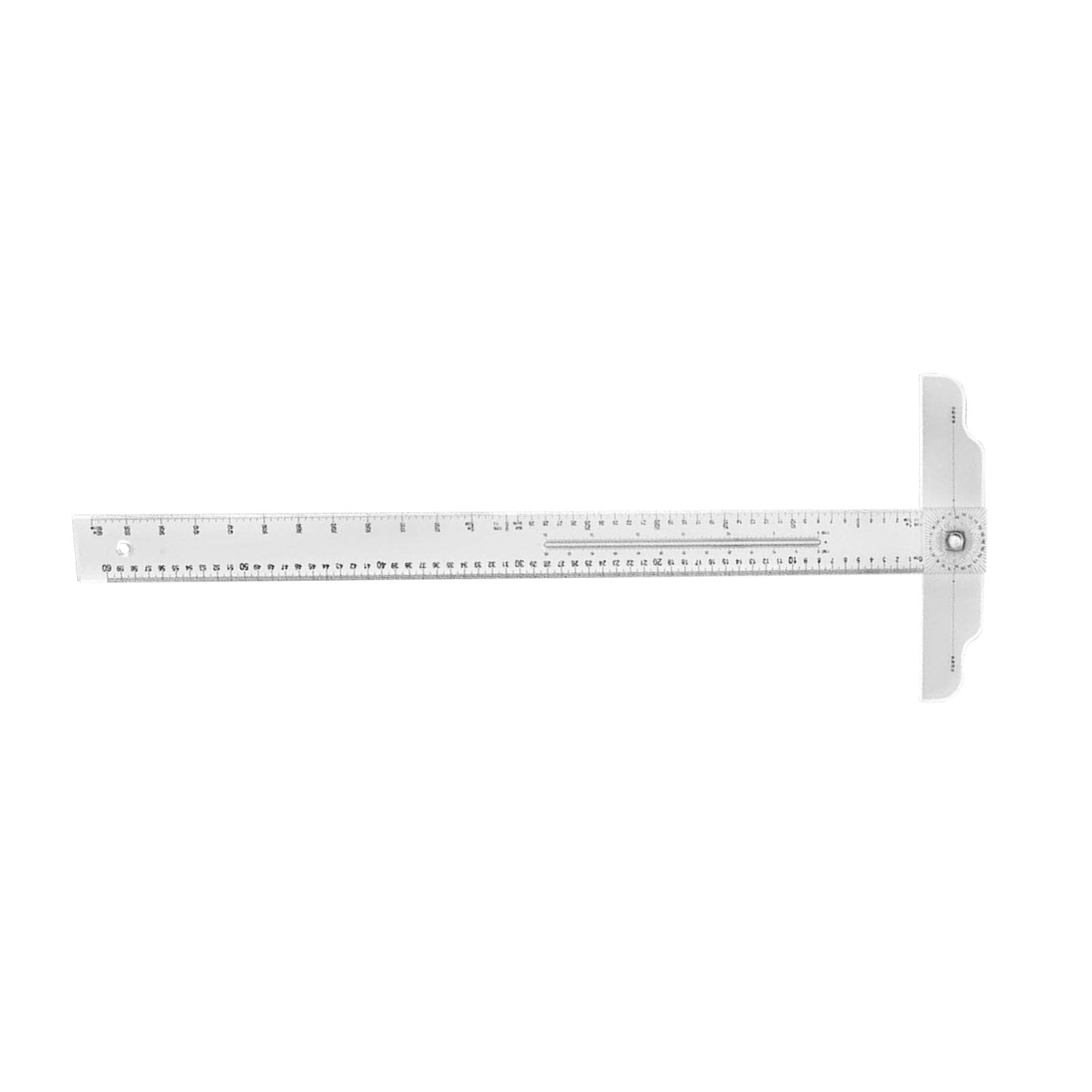 F Fityle Règle en T Multifonctionnelle Transparente de 60 cm Avec Échelle Pour Génie Mécanique, Dessin et Travail