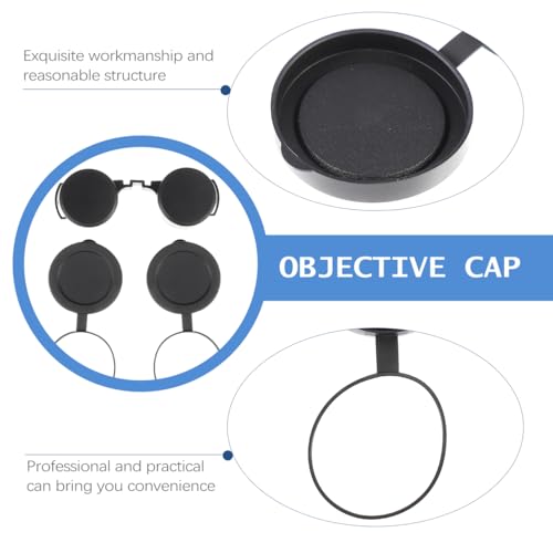 3pcs Objective Lens Caps for Binoculars Dustproof Protective Eyepiece Cover Rubber Binoculars Accessory Easy to Install