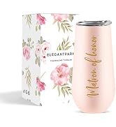 ELEGANTPARK Matron of Honor Gifts Matron of Honor Champagne Flutes Bridesmaid Proposal Gifts Wedd...