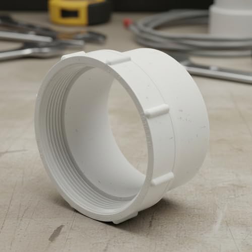 Novabright 2 Pcs 4'' PVC Sewer Female Cleanout Adapter Heavy Duty DWV Flush Cleanout Adapter Corrosion-resistant for Outdoor Garden Sewer Vent and Waste Drainage Piping System