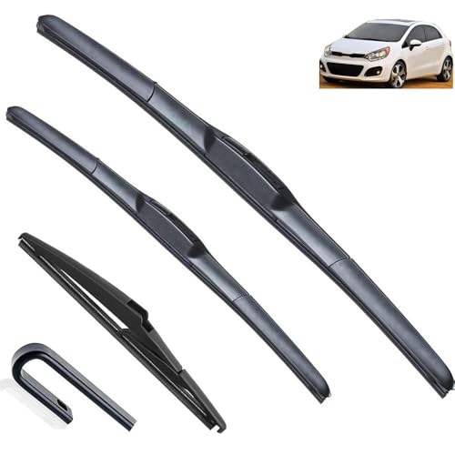 Essuie-glace avant arrière pour KIA Rio Hatchback Mk3 2011-2017 balais brosses crochet J U