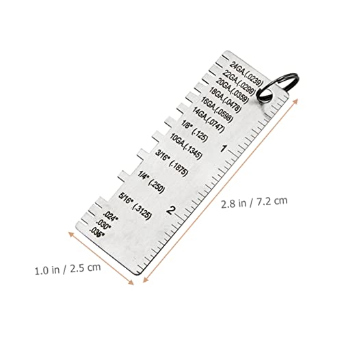 3 piezas Medidor de Grosor de Lámina de Metal, Herramienta de Medición de Cable de Acero, Accesorios para Soldadura de Acero Inoxidable miniatura 3