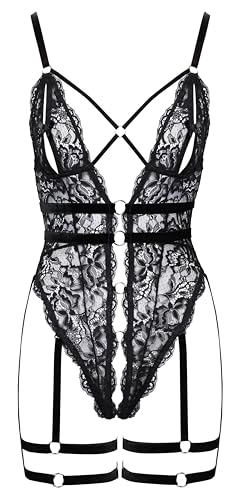 Cottelli Lingerie Body Ouvert, Schwarz, M