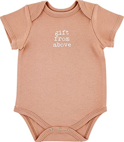 Image of Stephan Baby Snap Suit - Short Sleeve Cotton Bodysuit for Baby with Snap Closure, 6-12 Months, Gift from Above