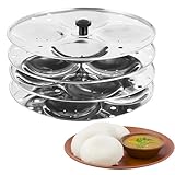 Idli Maker Stand – 4 Tier, Makes 16 Idlis, Fits 5/6/8 Quart Multi Cooker, Pressure Cooker, Steamer – South Indian Idli Cooker Rack