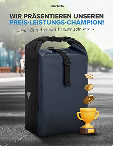 Büchel Fahrradtasche für Gepäckträger I wasserabweisend und bis zu 10kg belastbar I Fahrradtasche Gepäckträger aus Tarpaulin, Gepäckträgertasche, Fahrrad Taschen hinten