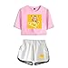 Produktbild Siskey Billie Eilish Kurzarm Shorts Set,Billie Eilish Graffiti T Shirt,Billie Eilish Printed Casual Pullover Tee Shirt for Music Fans,Billie Eilish Kurze Hülsen-T-Shirts T-Stücke-Color5,M
