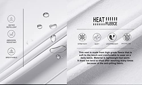 Town&Field Women's Lightweight Vest Softshell Sleeveless Jacket Outerwear Stand Collar Zipper Pockets Running Hiking Golf Travel(White,S) #TOP4