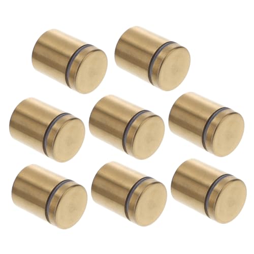 HOMOBABE 8個 金属製スタンドオフネジ 耐錆ステンレス製 広告ボード壁取り付け用 ガラス材対応 室内外兼用広告固定金具