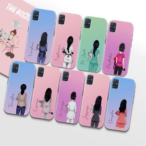 Image of COLORflow Back Cover Compatible with Samsung Galaxy A71 | Professional Girl Color Customized | Glossy Armoured Bumper with Camera Protection Back Cover Compatible with Samsung Galaxy A71