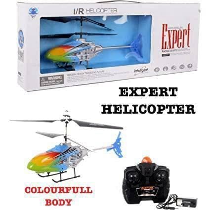 Image of Remote Control Helicopter for Kids | 2.4GHz RC Helicopter with LED Lights, Dual Rotor, Gyro Stability, Rechargeable Flying Toy with Remote Controller for Boys & Girls (Multicolor)