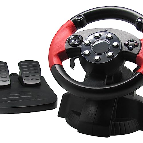 Image of Race Steering Wheel with Floor Pedals Gaming Accessories Gaming Racing Wheel|Controllers & Attachments|Video Games & Consoles