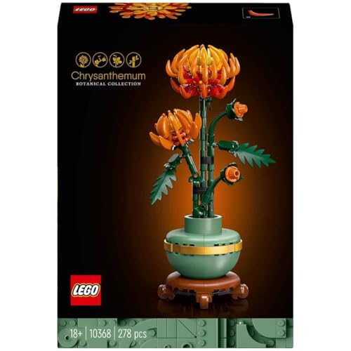 LEGO Icons Chrysanthemum Flower Decor Building Set 10368 Building Blocks for 18+ Gift