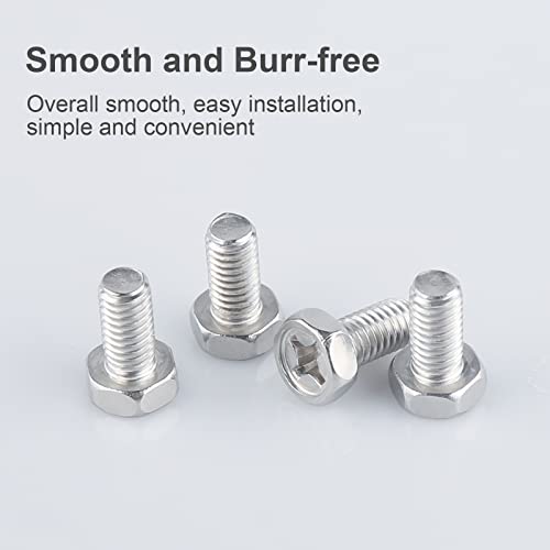 4 Schrauben Muttern für Batterie für Motorrad Roller, Ersatz Schrauben Klemmen für Rollerbatterie Batterie 6mm (Schrauben + Muttern)