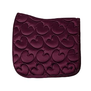 QHP Zadeldek Lily stikken sierkoord strass-steentjes warmbloed DR (bordeauxrood)