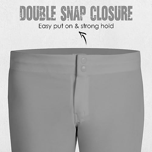 WEARCOG Calça feminina de softbol para adultos | Calça de beisebol preta, branca e cinza, Cinza, GG