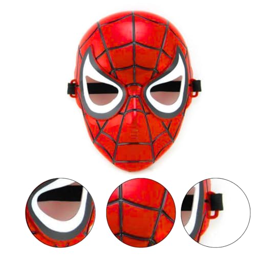 Image of Wanna Party Spider Web Superhero Mask for Kids, Red Web Theme Face Mask for Birthday Party, Fancy Dress, Role Play, Costume Party, Return Gifts & Superhero Theme Party Supplies