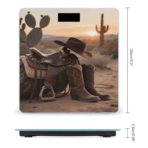 Báscula digital de baño estilo Cowboy Hat and Boot miniatura 2