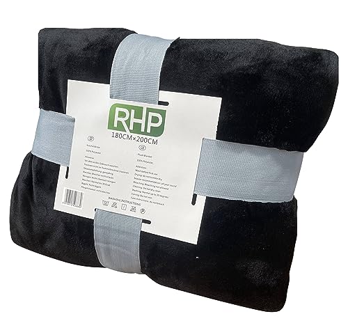 RHP Premium Tagesdecke 180x200 cm Kuscheldecke weich flauschig & gemütlich Sommerdecke Winterdecke für Schlafzimmer & Wohnzimmer Sofadecke...