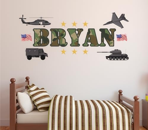 Vinilo decorativo militar personalizado para pared miniatura 3