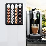 Kapselhalter Kapselspender Kapselständer Organizer Nespresso Kapseln Aufbewahrung für Nespresso Kapseln Kapselspender für 20 Kapseln Schwarz