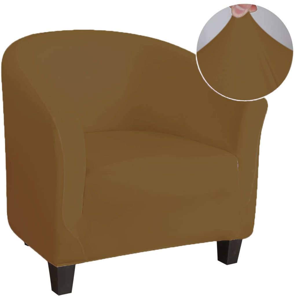 Set di 2 fodere per poltrona a pozzetto, design 2 in 1, alta elasticità, con stampa, morbide, per sedie da club, per sala da pranzo, soggiorno, bar, ufficio, reception (stampa 7