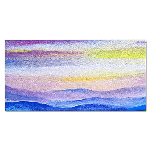 Tableau en verre 100x50cm Nuages de Mer pour décoration murale