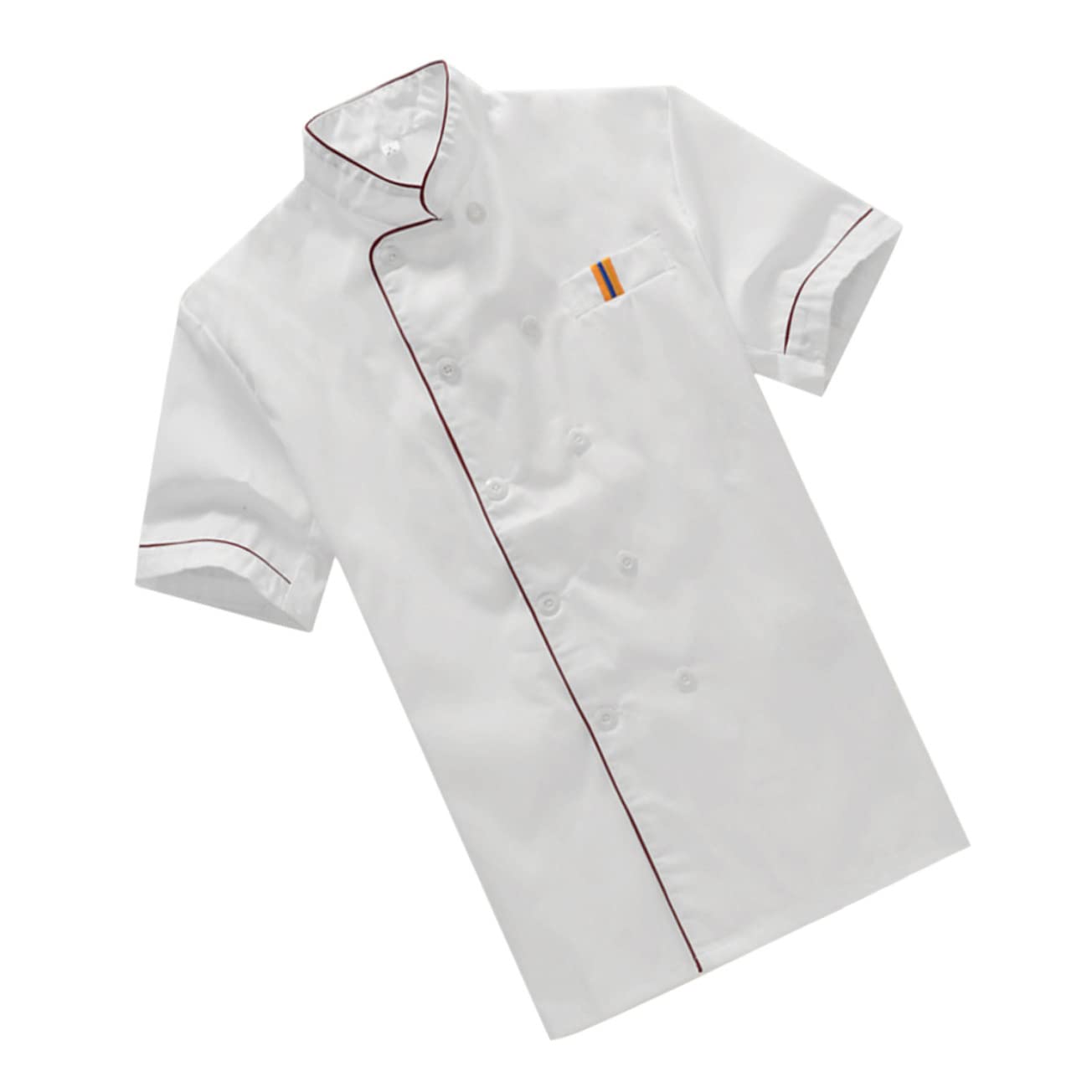 LIFKOME Casual Loose Chef Clothing Chef Jackets Unisex Chef Pants Chef Shirts Short Sleeve Chef Jacket for Men Apron Female Chef Clothes Short Sleeve Chef Jackets Cuisine Chef Coat White