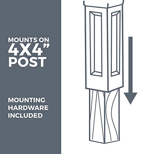 Step2 Mailmaster Hudson Mailbox, Magnetic Door, Large Newspaper Holder, Heavy-Duty, Weather Resistant, Post Mounting Hardware Kit Included, Black - image 3